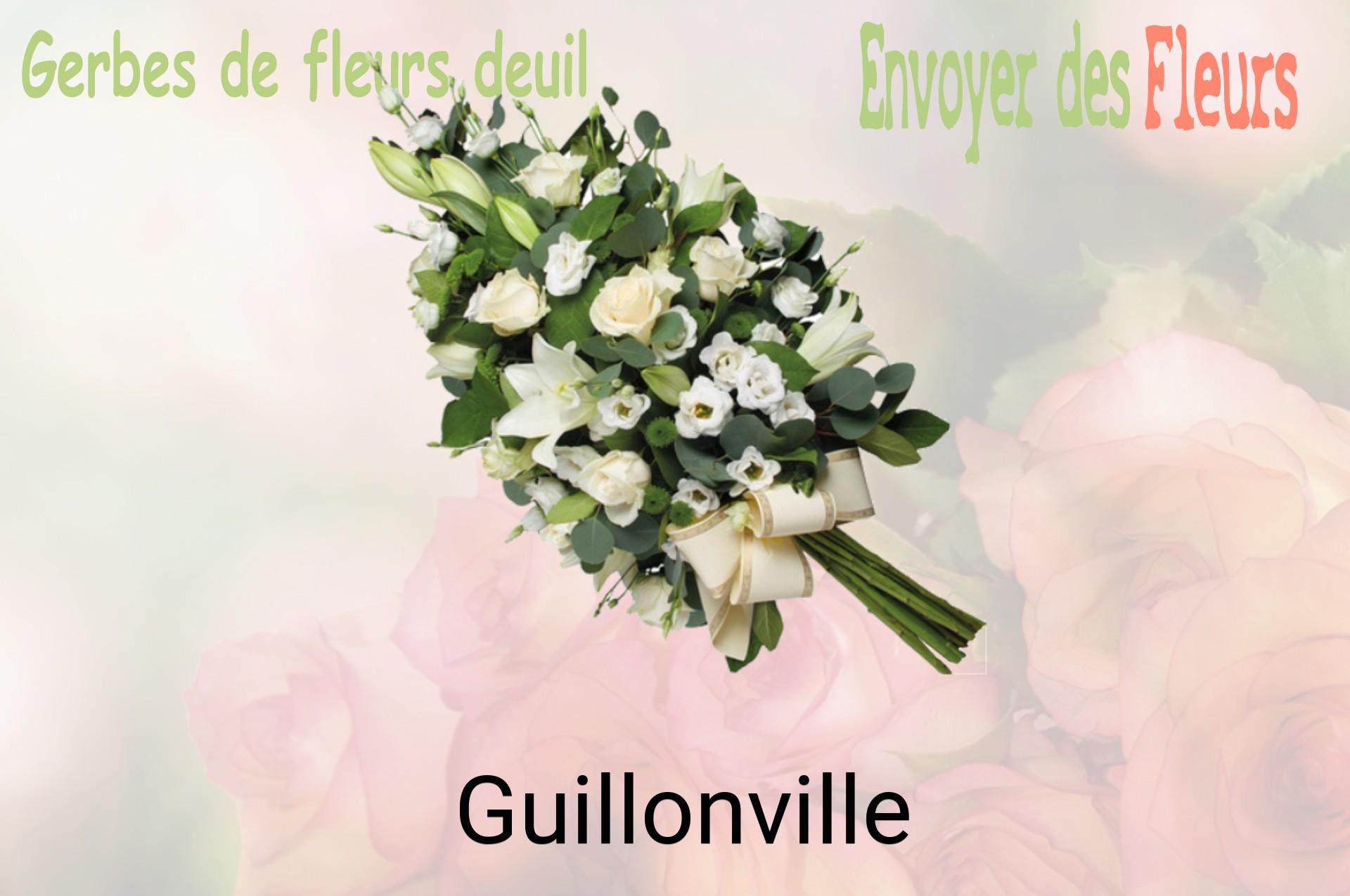 Gerbe de fleurs de deuil livrée à Guillonville